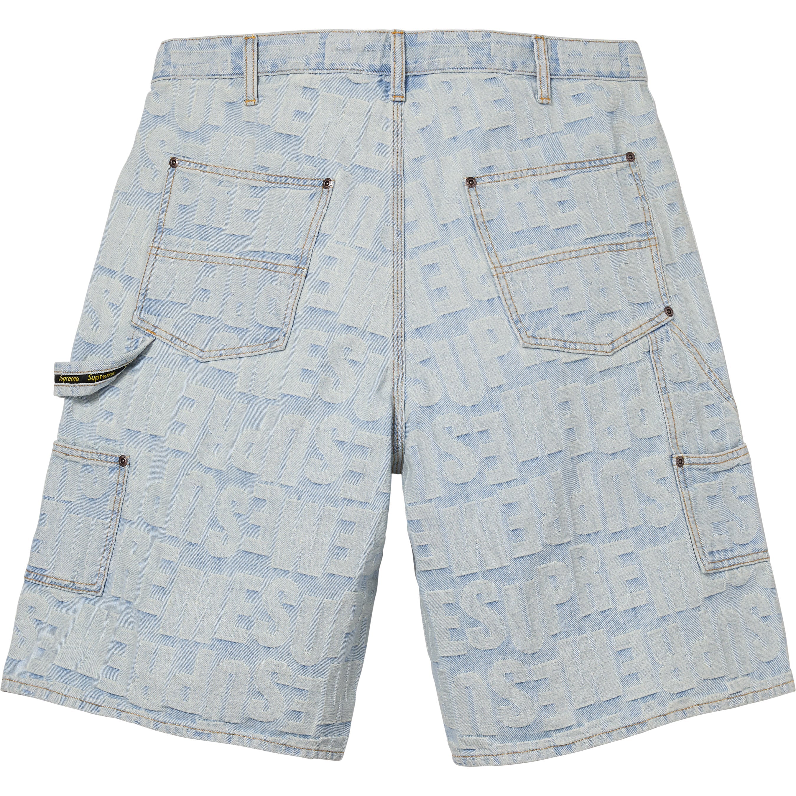Repeat Jacquard Double Knee Denim Short view 13